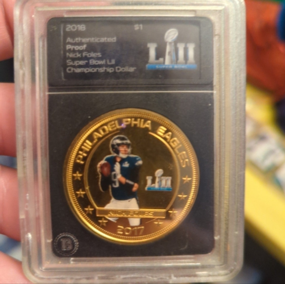 2017 Philadelphia eagles nick foles super bowl $1 coin